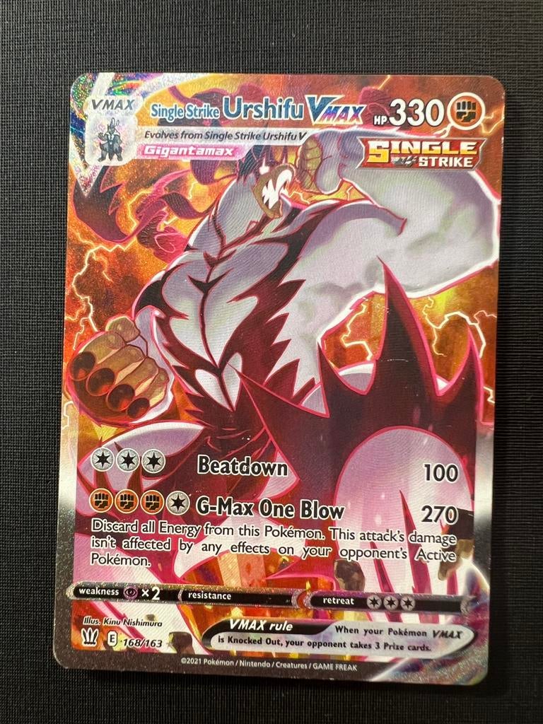 Pokemon Urshifu Vmax 168/163, Ophalen of Verzenden, Zo goed als nieuw