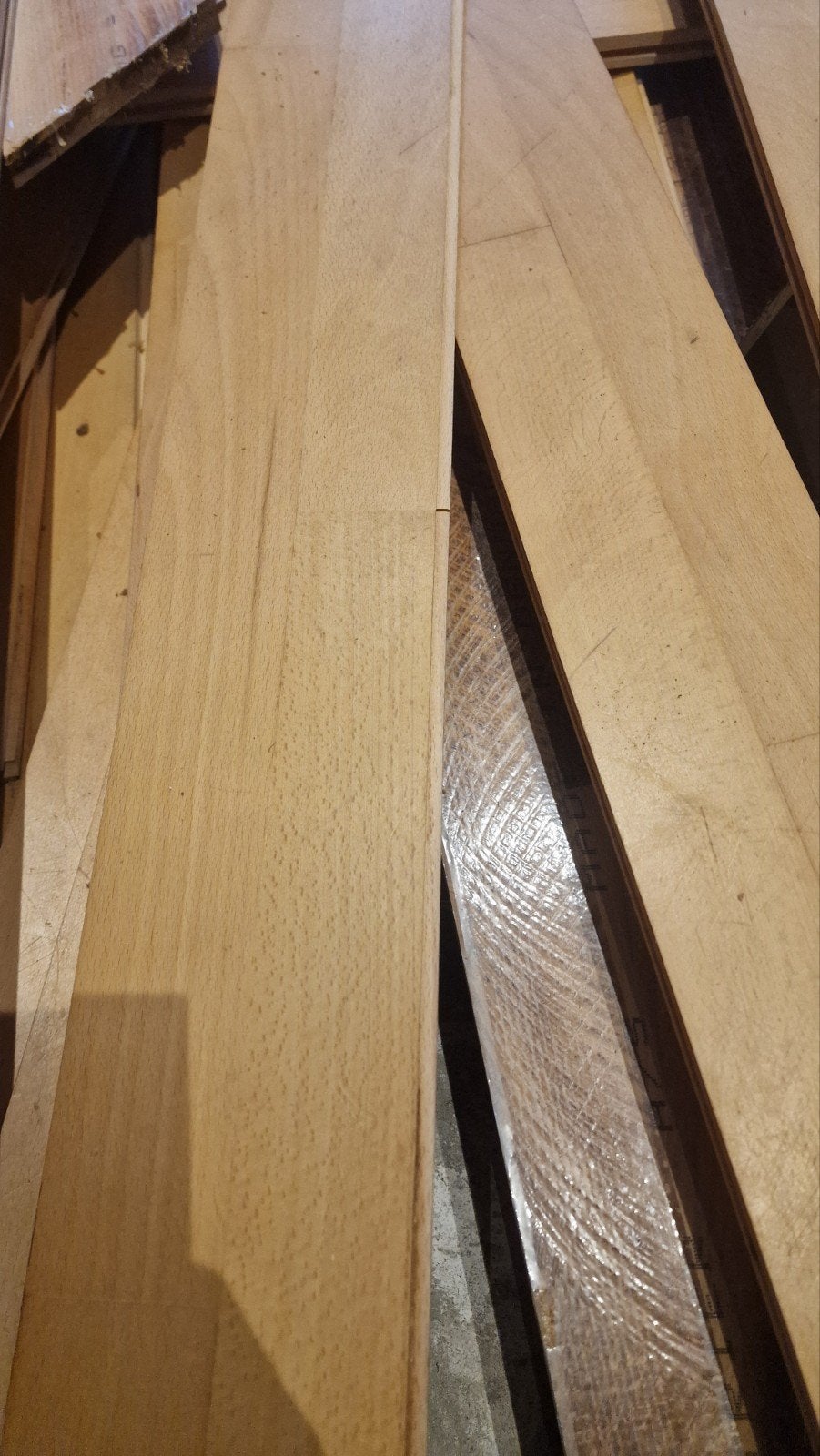 Junckers massief beuken parketvloer (14-15 m²), Ophalen