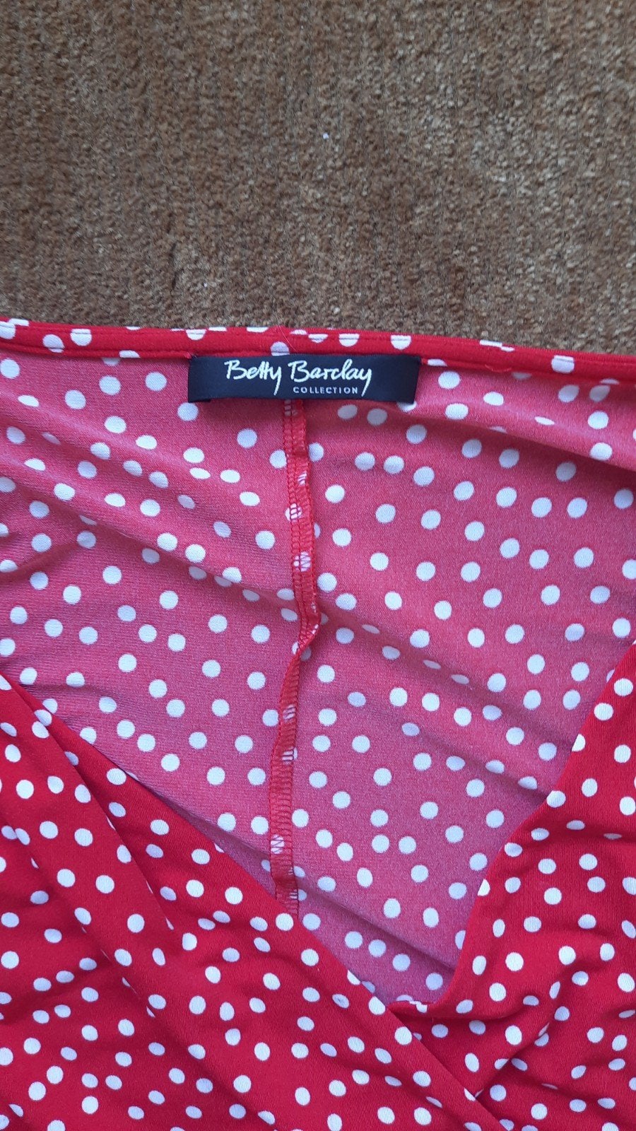 polkadot jurkje rood-wit knielengte maat 40, Maat 38/40 (M), Zwart, Ophalen of Verzenden, Zo goed als nieuw