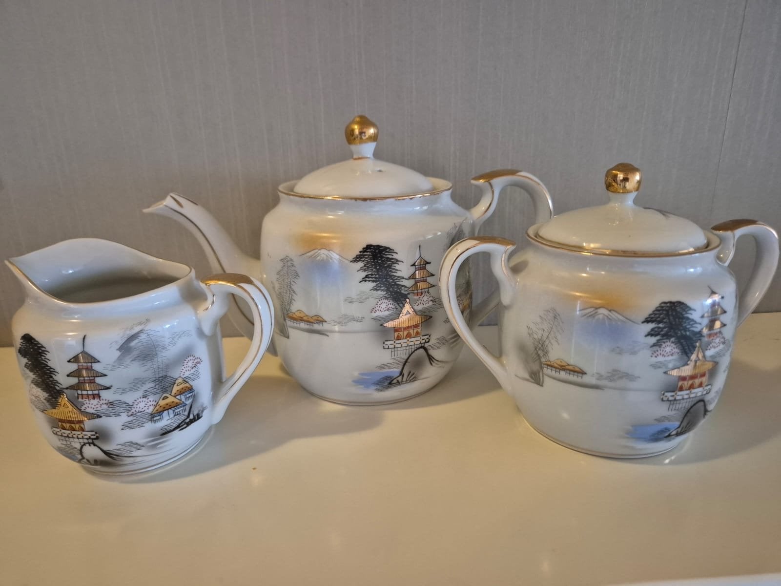 Hayasi Fine China Theeservies - Japans Landschap, Antiek en Kunst, Ophalen