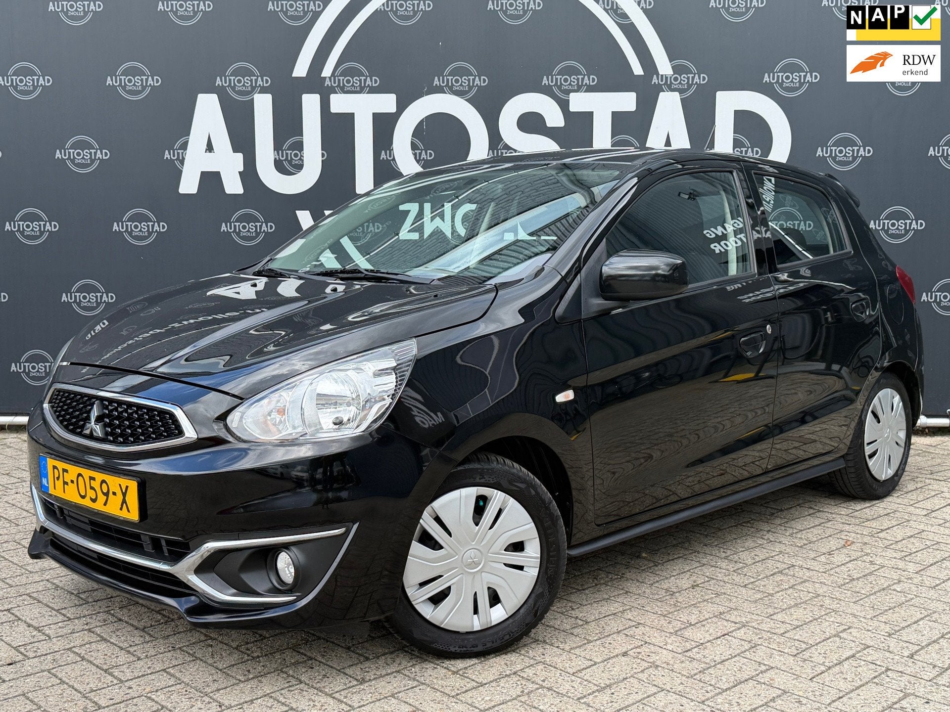 Mitsubishi Space Star 1.0 Cool+ NL-Auto / 2e Eigenaar / NAP, Auto's, Voorwielaandrijving, Stof, Zwart, Origineel Nederlands