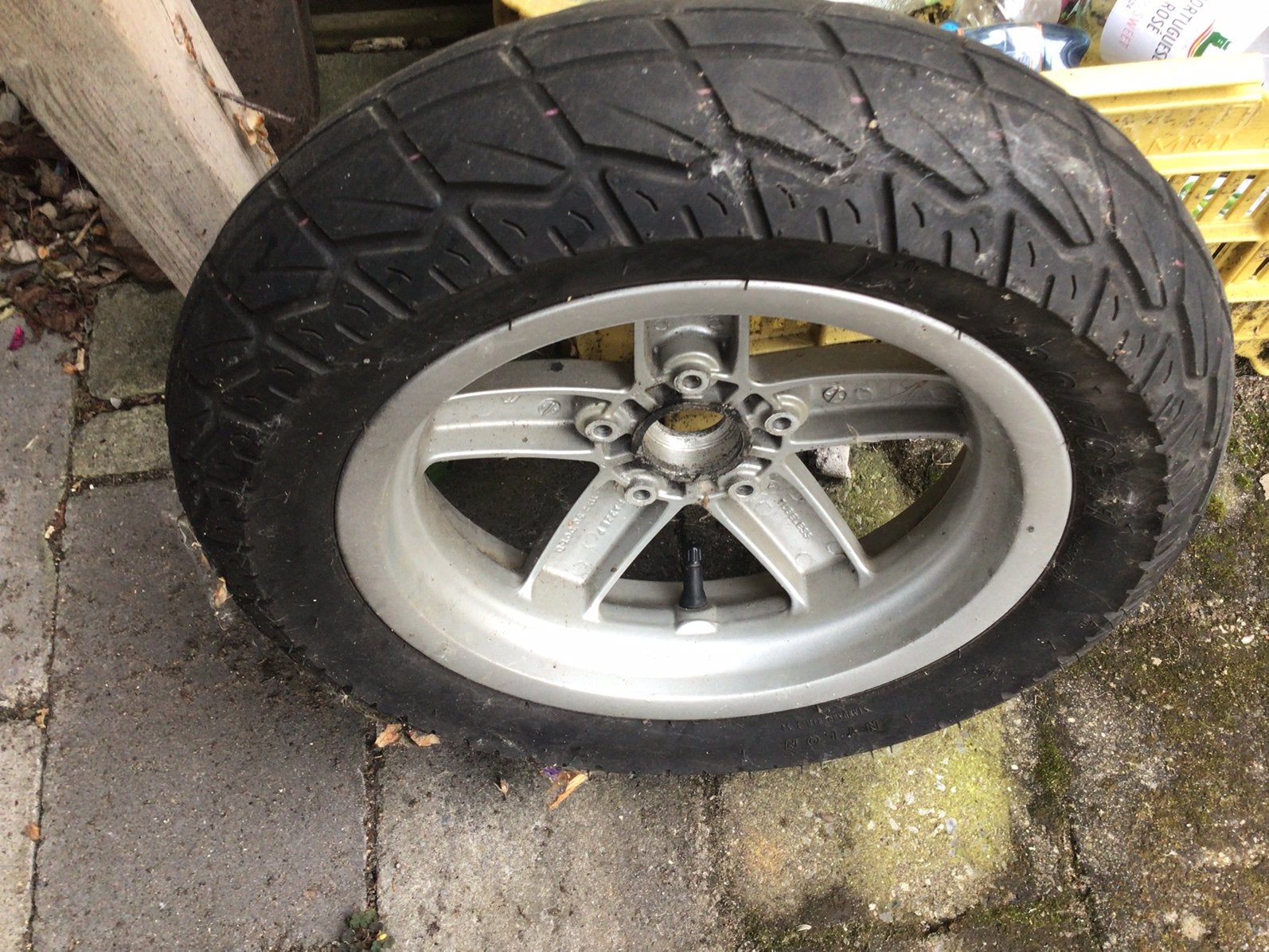 Vespa schermer met beugels+voor band,, Ophalen of Verzenden