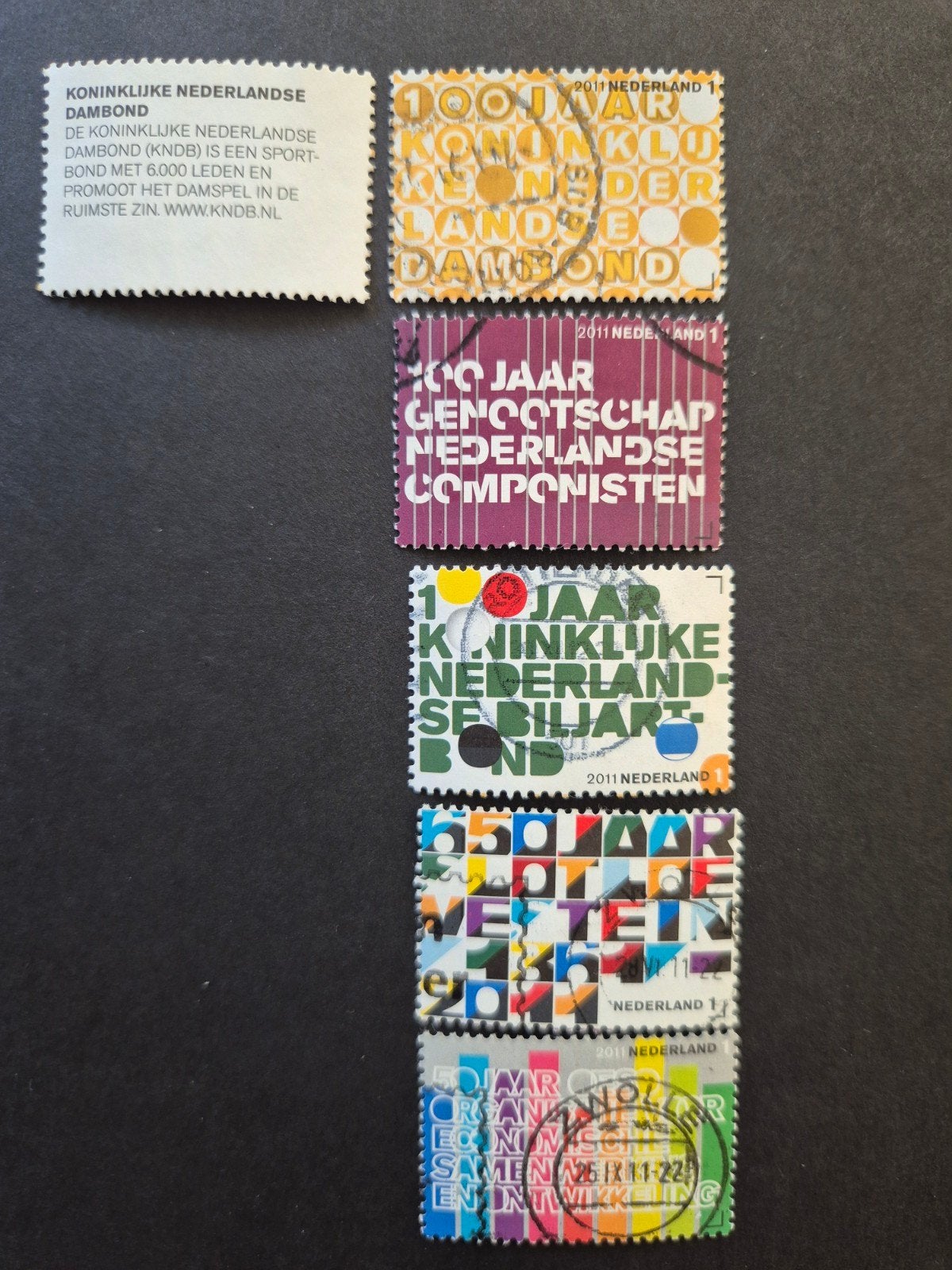 Nederland 2011 jubileumzegels, Postzegels en Munten, Postzegels | Nederland, Ophalen of Verzenden, Gestempeld