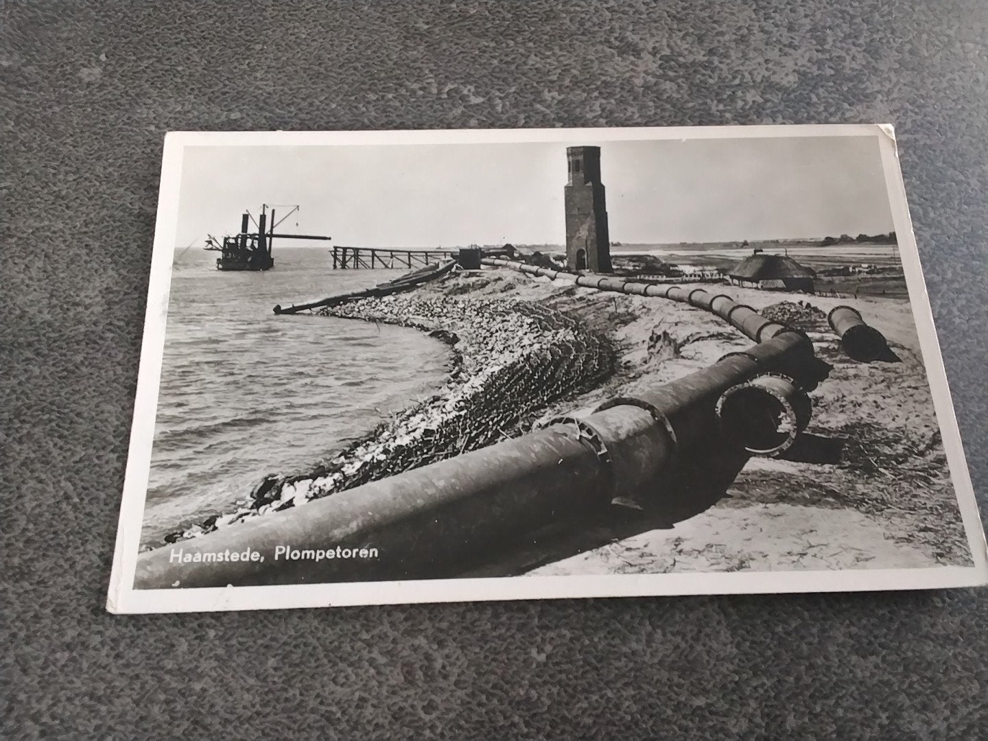 Haamstede herstel Watersnood Plompe toren ca 1955, Ophalen of Verzenden, 1940 tot 1960, Gelopen, Zeeland