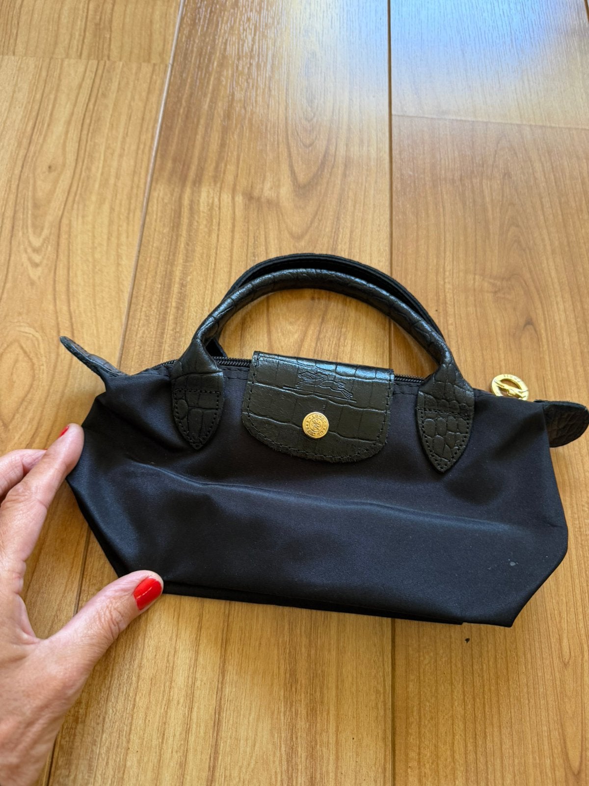 Avondtas met Longchamp logo nieuw, Ophalen of Verzenden, Nieuw, Zwart, Avondtasje