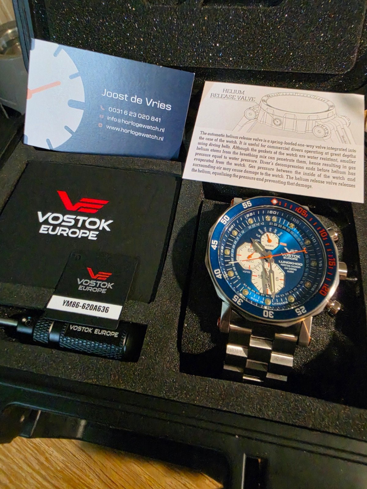 Vostok Europe Chronograaf Quartz - Goede Staat, Sieraden, Tassen en Uiterlijk, Horloges | Heren, Overige merken, Staal, Gebruikt