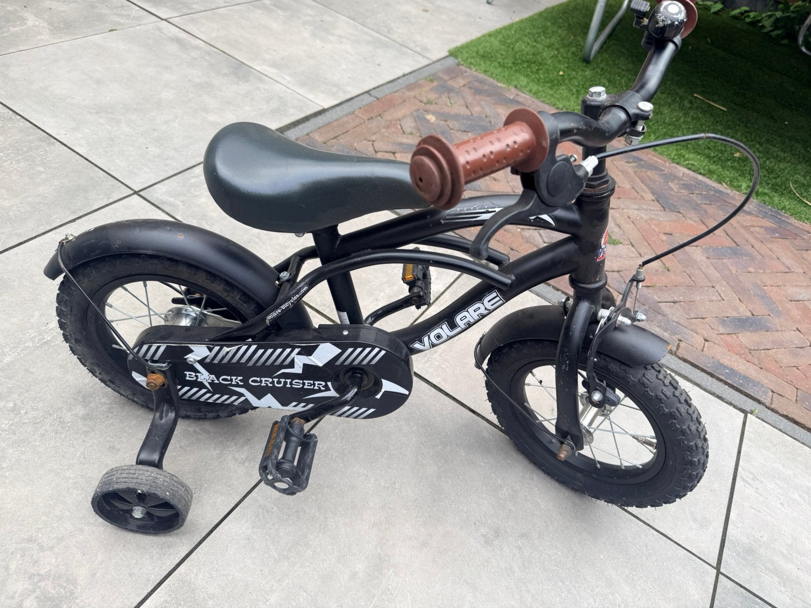 Kinderfiets 12 inch volare black cruiser, Ophalen of Verzenden, Gebruikt, Minder dan 16 inch