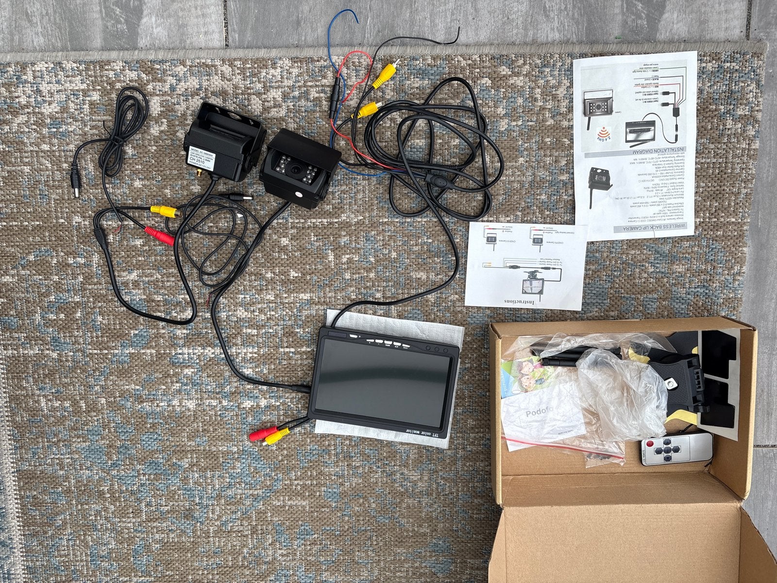 Draadloze 12V camera set voor camper/caravan met afstandsbed, Ophalen of Verzenden, Nieuw