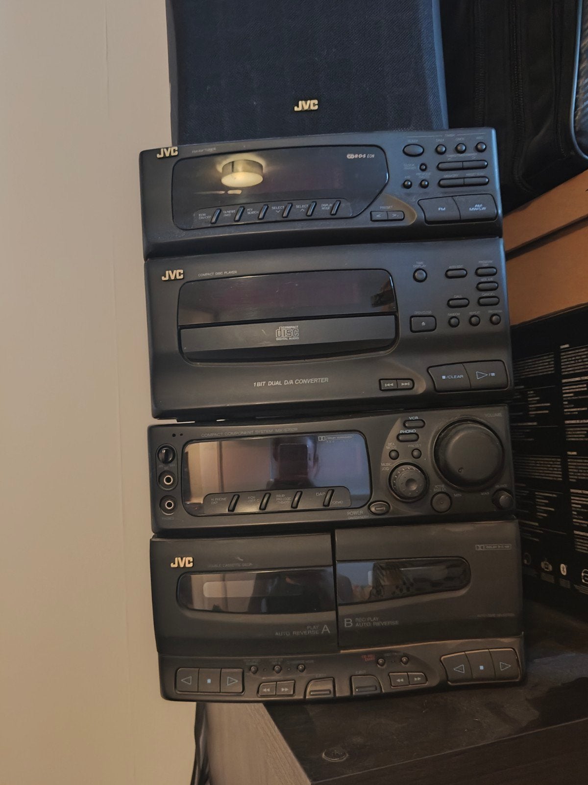 Stereo + 2 boxen, Audio, Tv en Foto, Stereo-sets, Ophalen, JVC