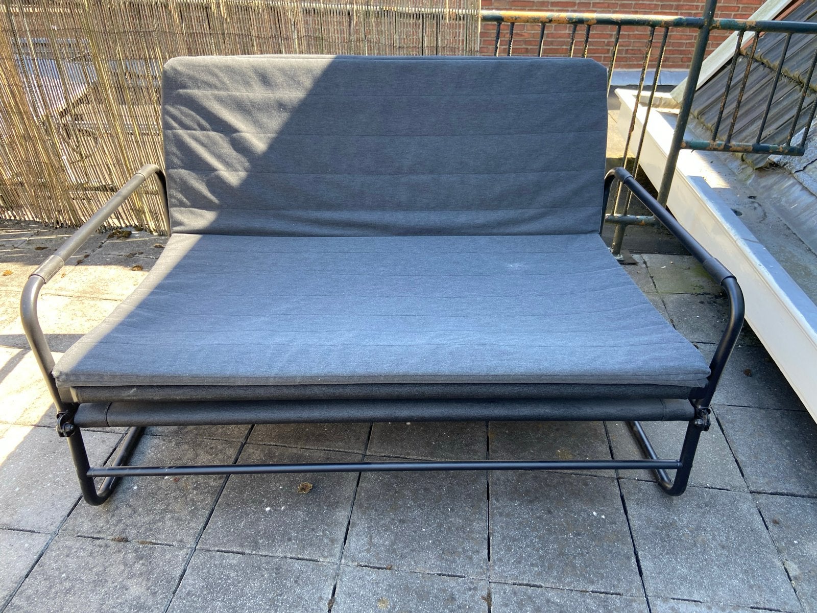 IKEA Lycksele slaapbank/ligbed - Grijs, Gebruikt, Tweepersoons, 200 cm, Grijs