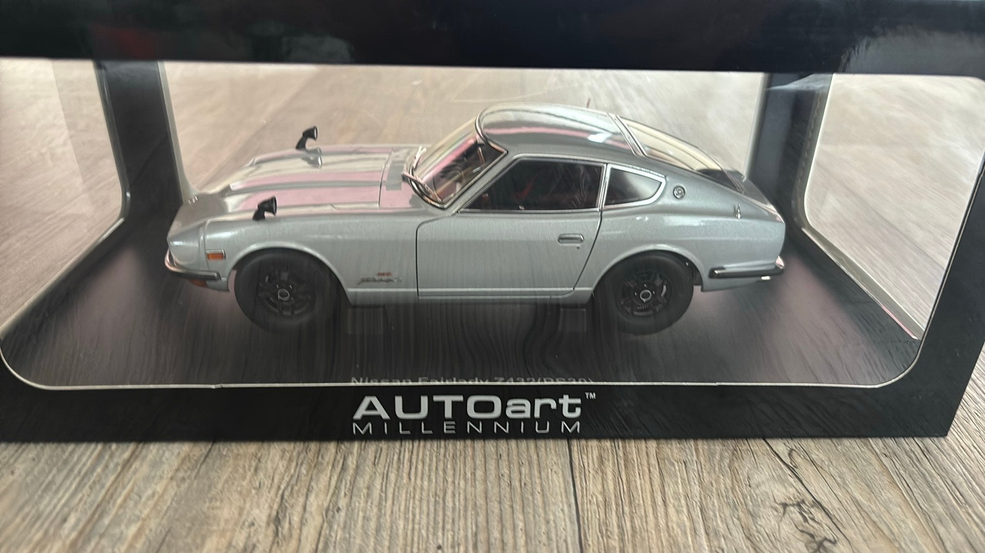 Nissan fairlady z grey autoart 1.18, Ophalen of Verzenden, Autoart, A, A