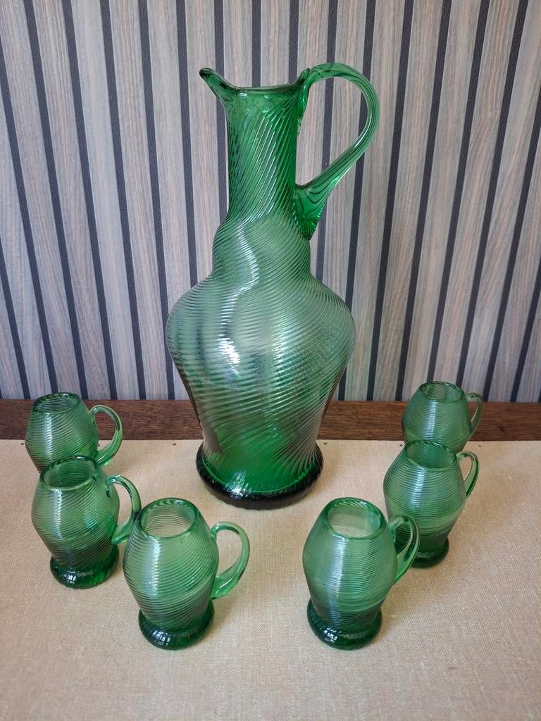 Karaf set, Antiek en Kunst, Antiek | Glas en Kristal, Ophalen of Verzenden