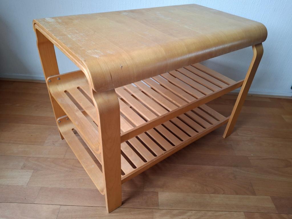 Vintage IKEA 'Kantra' Koffietafel - Gebogen Berkenhout, Ophalen, Gebruikt