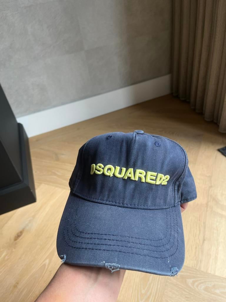 Dsquared2 petje blauw, Ophalen of Verzenden, Gedragen, One size fits all, Pet