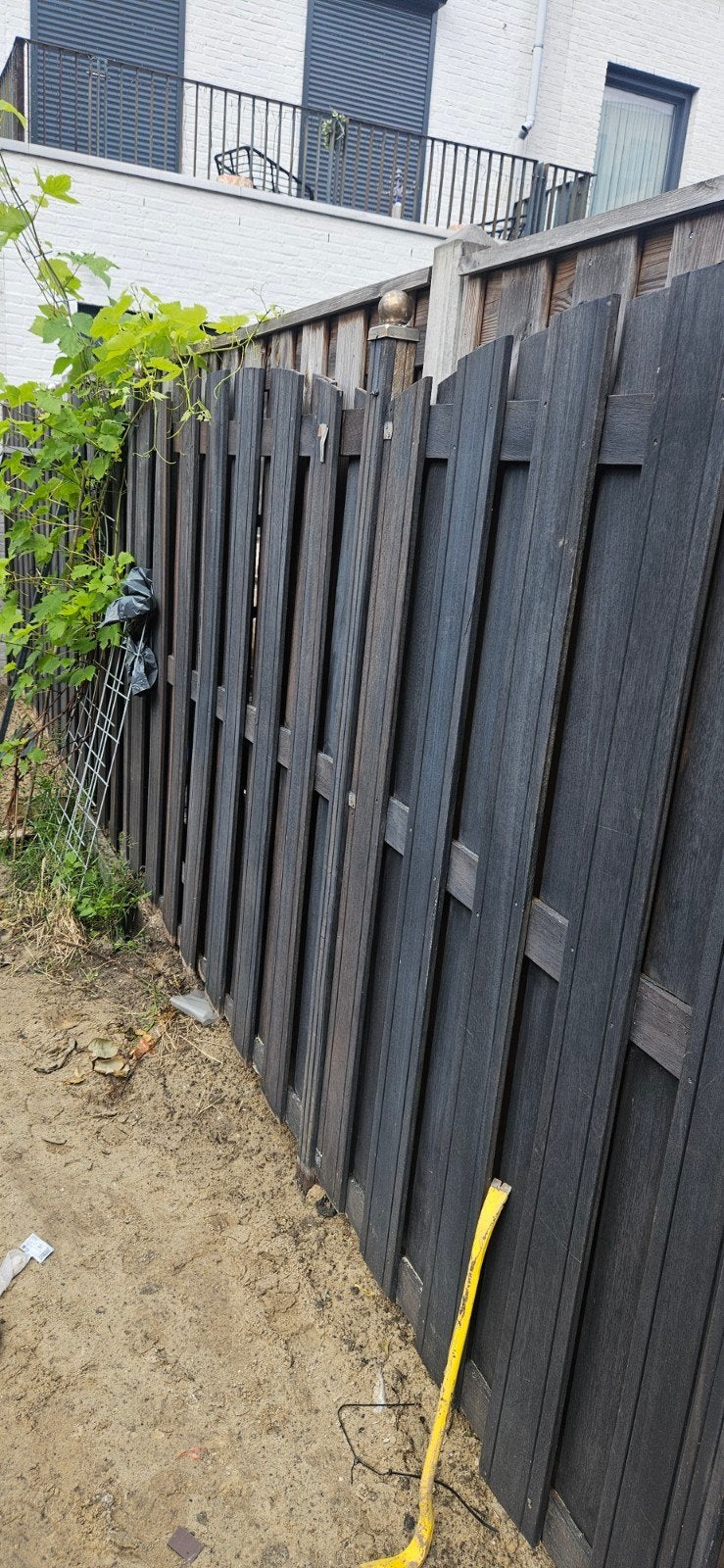Soort  hout padoek gratis ophalen, Tuin en Terras, Schuttingen, 6 meter of meer, Ophalen of Verzenden, Hout, 1 tot 2 meter