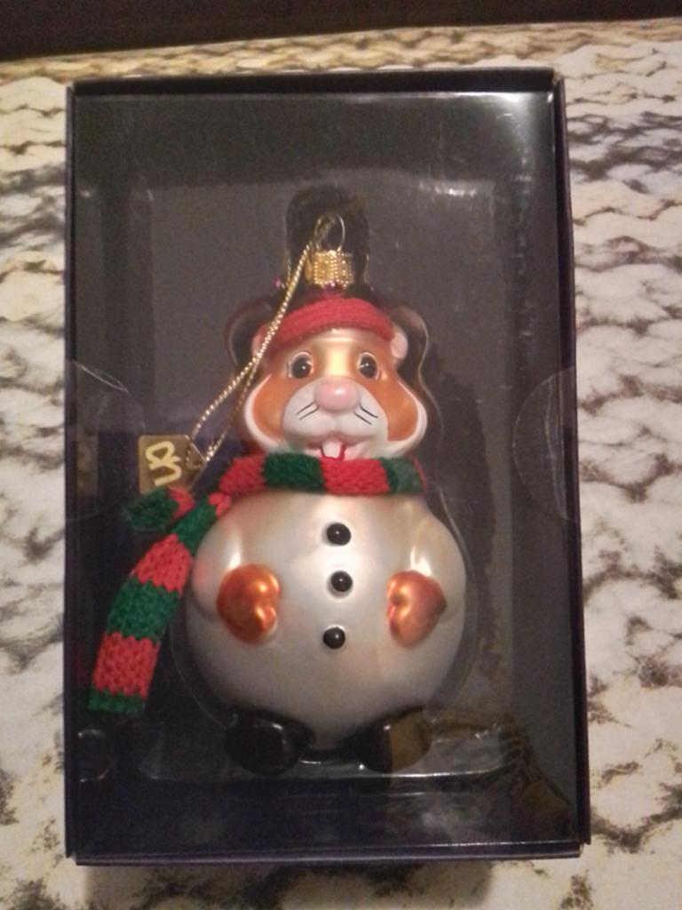 Nieuwe ah hamster kerstballen en piek GEEN PAARSE KERSTBAL H, Diversen, Kerst, Ophalen of Verzenden
