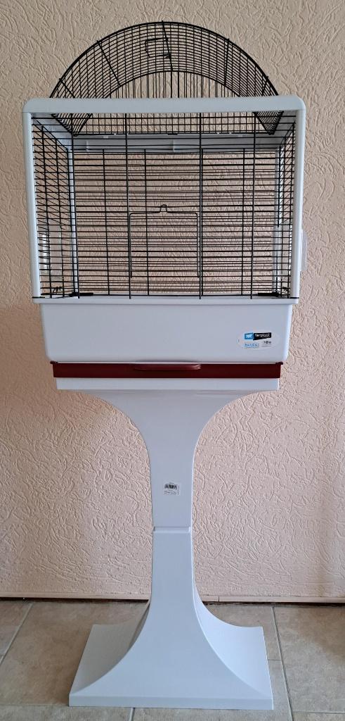 Ferplast palladio 3 vogelkooi + standaard, Ophalen, Gebruikt, Metaal, Vogelkooi