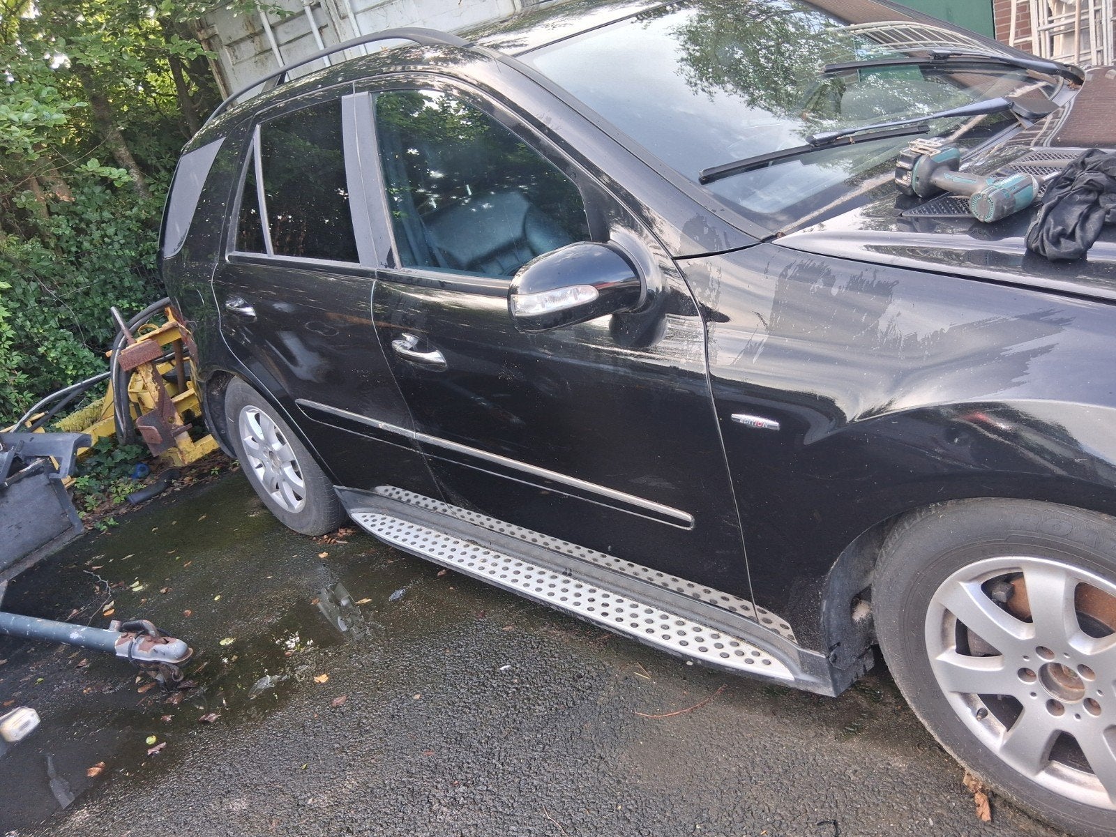 Mercedes-Benz ML-Klasse W164 plaatwerk Zwart, Ophalen, Gebruikt, Deur, Mercedes-Benz