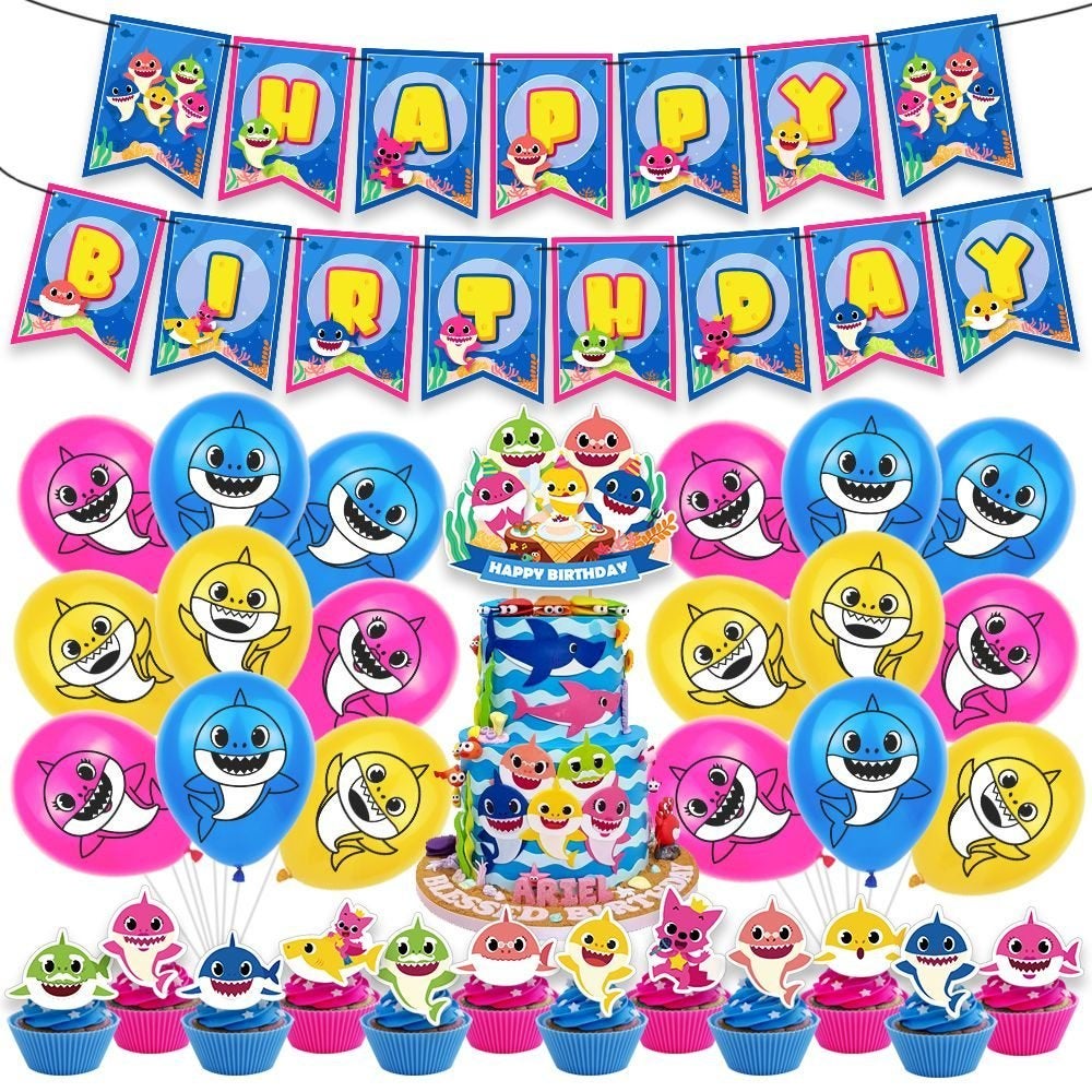 Baby Shark - Verjaardag Versiering / Decoratie / Birthday, Versiering, Contact@gatesgroup.nl, Verjaardag, Ophalen of Verzenden
