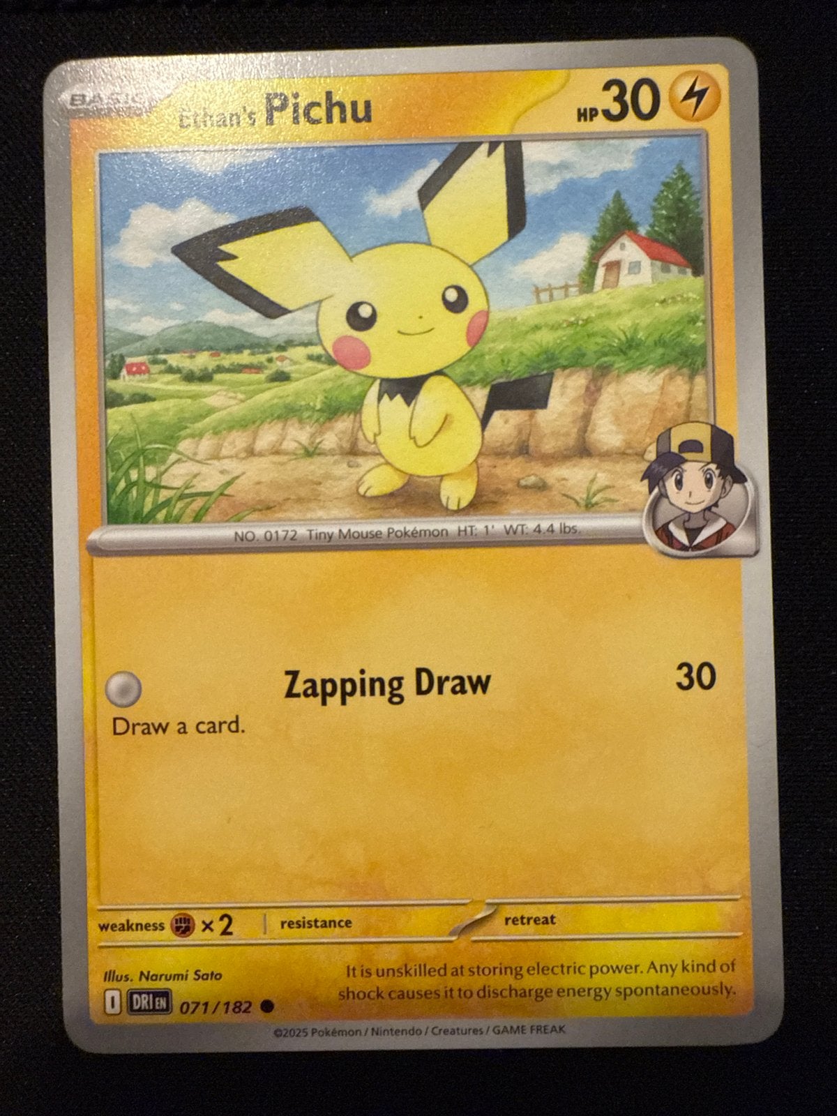 Pokémon Kaart: Ethan's Pichu (071/182) - Nieuwstaat, Ophalen of Verzenden, Nieuw, Losse kaart