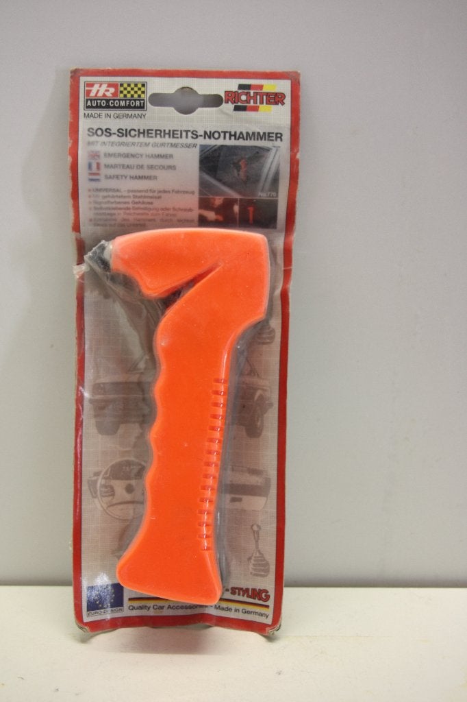 Veiligheidshamer met riemsnijder. Oranje. Richter HR. Nieuw., Auto diversen, Auto-accessoires, Ophalen of Verzenden, Nieuw