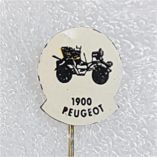 SP0407 Speldje 1900 Peugeot geel, Ophalen of Verzenden, Gebruikt, Overige onderwerpen
