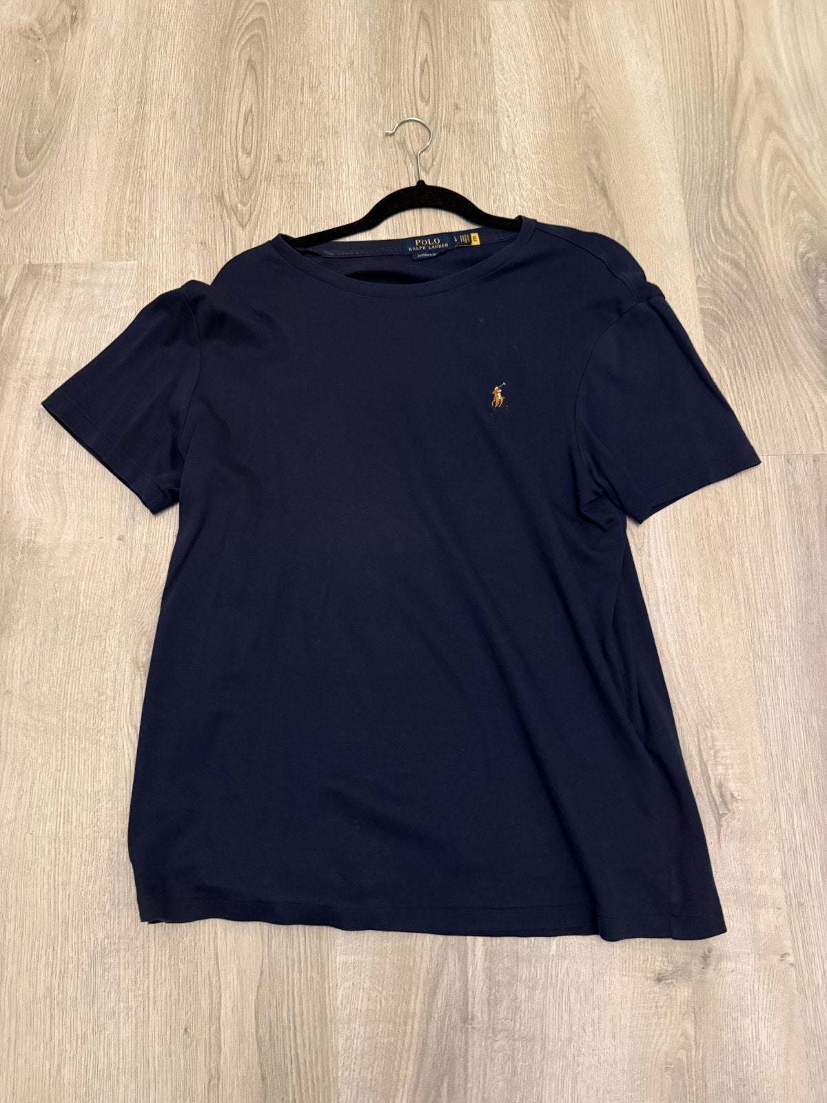 Polo Ralph Lauren T-shirt - Donkerblauw, Maat L, Ophalen of Verzenden, Zo goed als nieuw, Maat 52/54 (L), Blauw