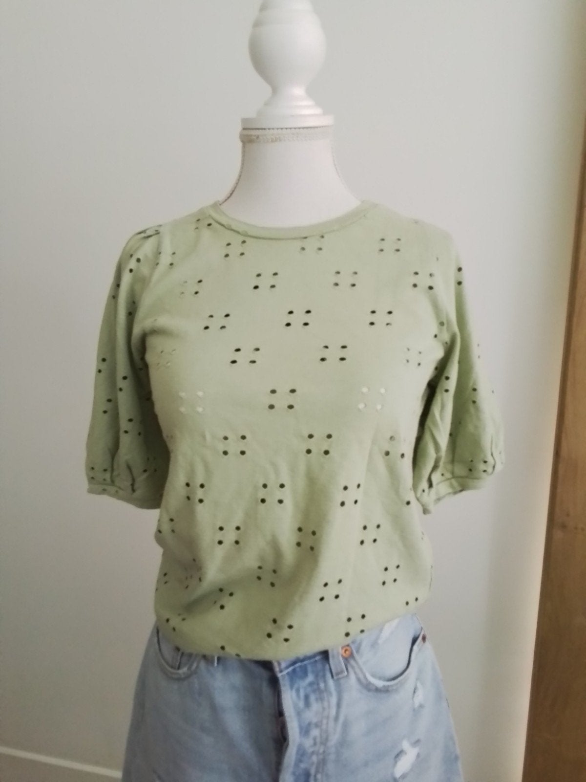 groen shirt MSCH mt XS, Kleding | Dames, T-shirts, Msch Copenhagen, Ophalen of Verzenden, Zo goed als nieuw, Korte mouw