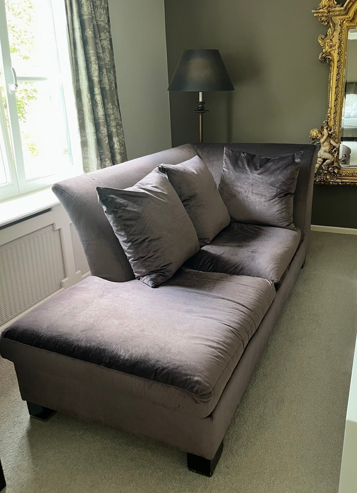 Originele fluwelen chaise longue van Binc (Eric Kuster), Ophalen, Eenpersoons, Zo goed als nieuw, Minder dan 150 cm