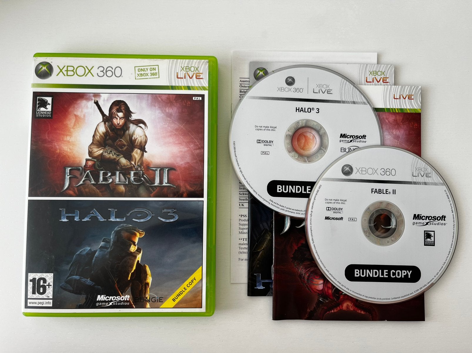 Fable II / 2 + Halo 3, Spelcomputers en Games, Games | Xbox 360, Shooter, 1 speler, Ophalen of Verzenden, Zo goed als nieuw