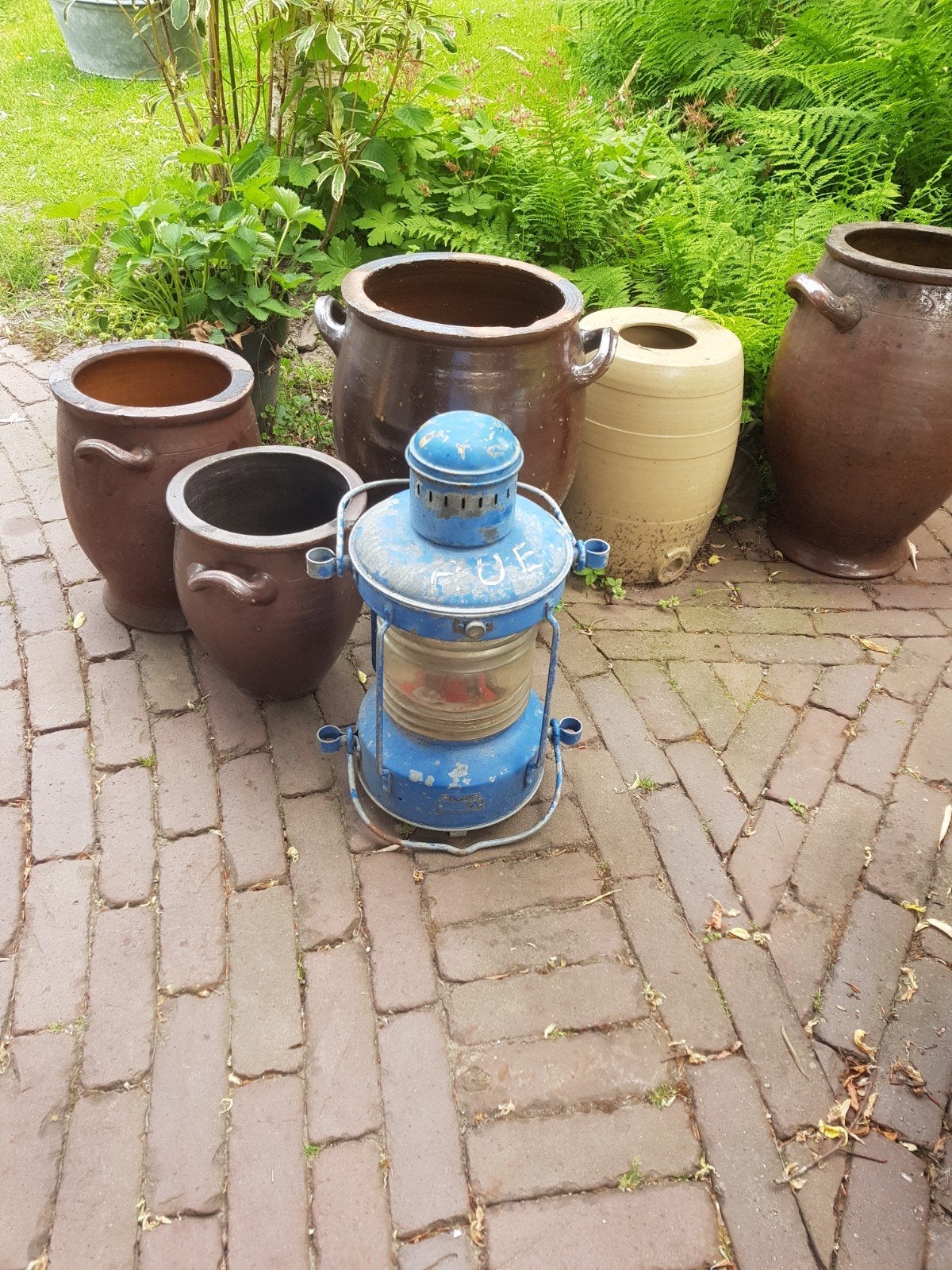 Oud ankerlicht van een schip, Antiek en Kunst, Ophalen of Verzenden