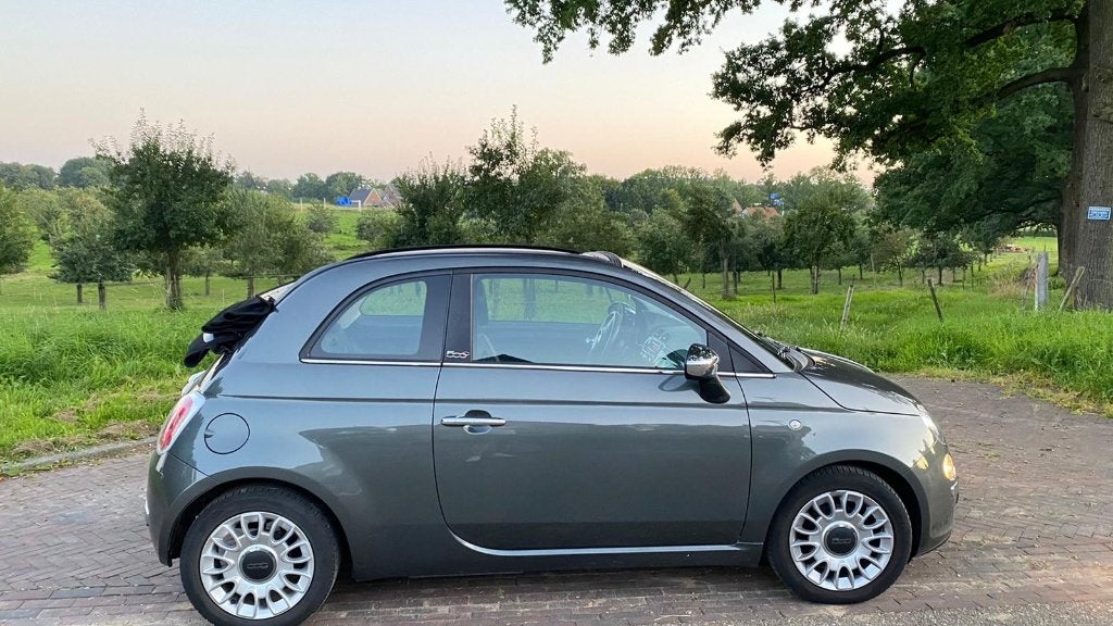 Fiat 500C 0.9 85pk Turbo Twinair 2013 Grijs, Auto's, Fiat, Cabriolet, Leder en Stof, Origineel Nederlands, Handgeschakeld