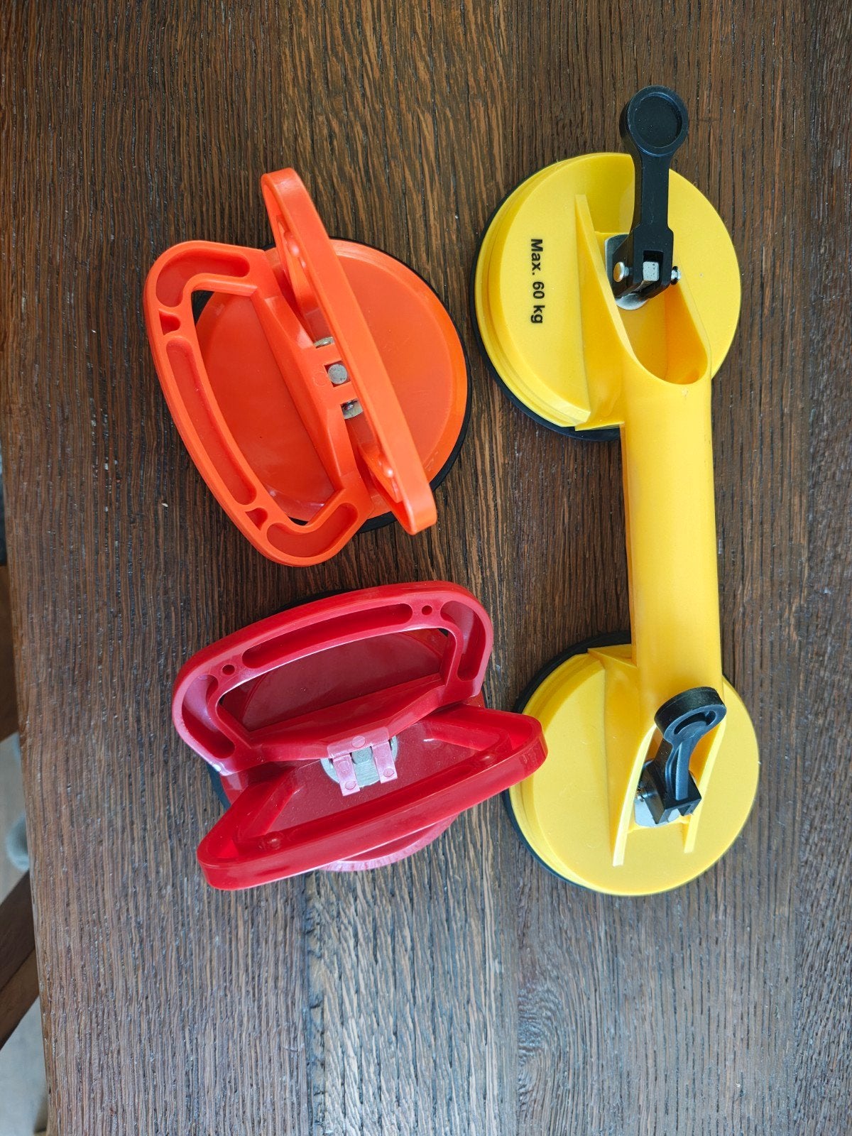Zuignappen set - 3 stuks voor glas, tegels, etc., Ophalen, Gebruikt, Overige typen