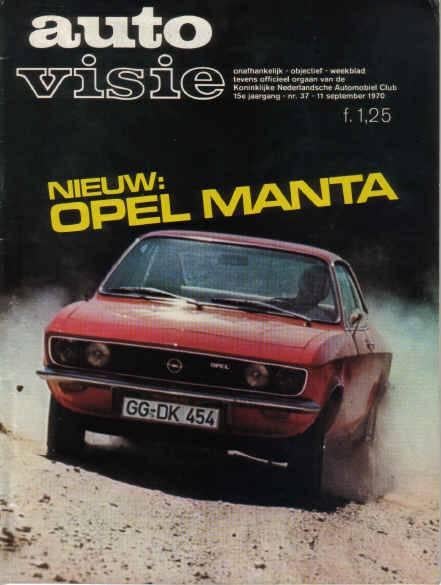 Autovisie 37 1970 : Opel Manta A - Simca 1100 Special, Ophalen of Verzenden, Gelezen, Algemeen
