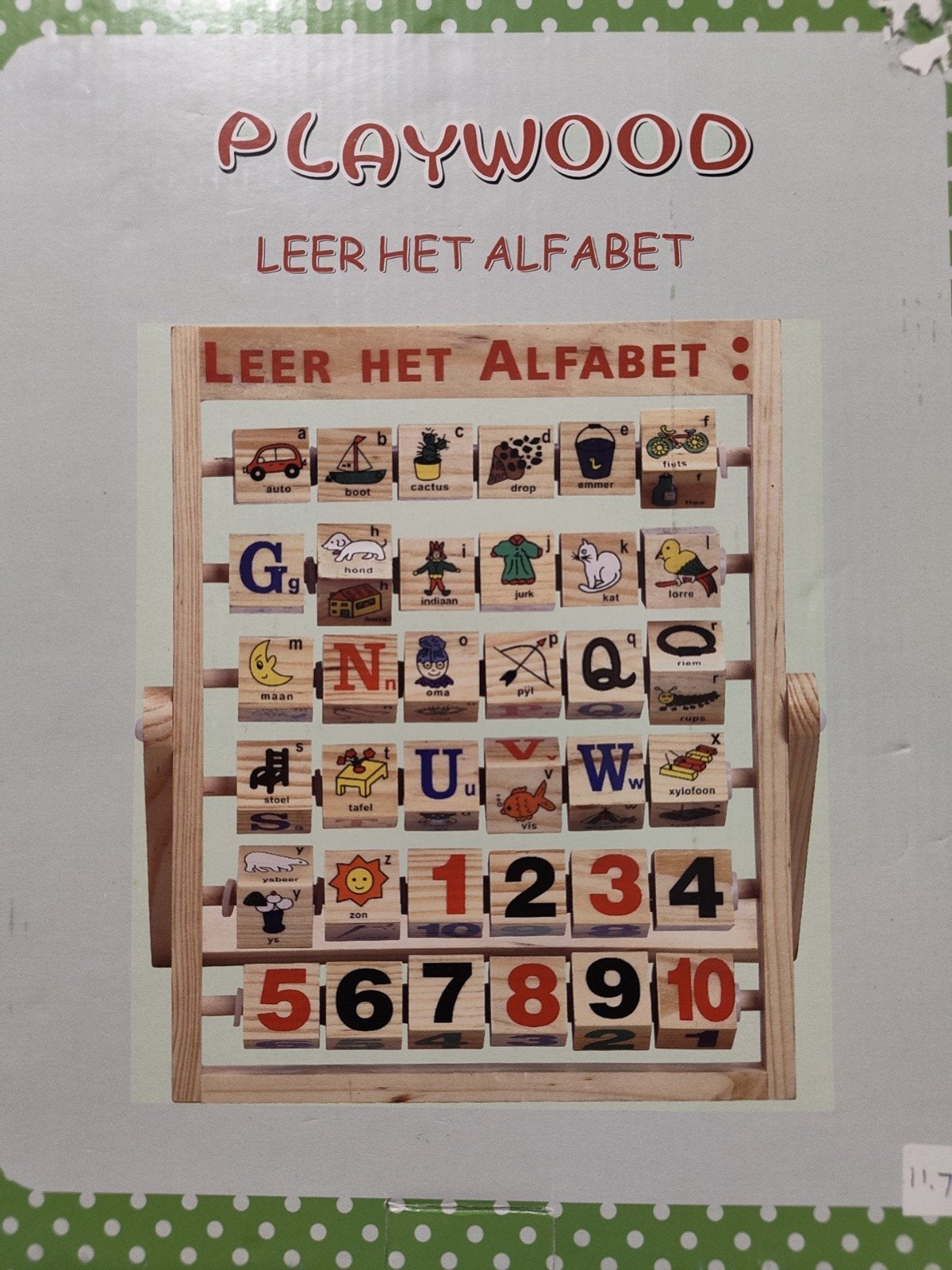 Playwood Leer Het Alfabet en Cijfers Houten Speelgoed, Ophalen of Verzenden, Nieuw, Taal en Lezen