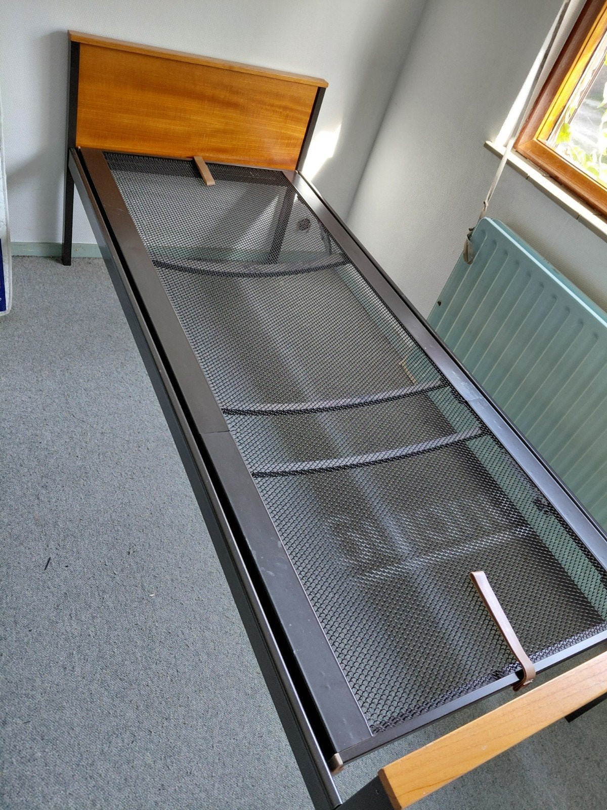 Vintage Auping bed 80x180 - Eenpersoons spiraalbodem, Gebruikt, Eenpersoons, 80 cm, Metaal