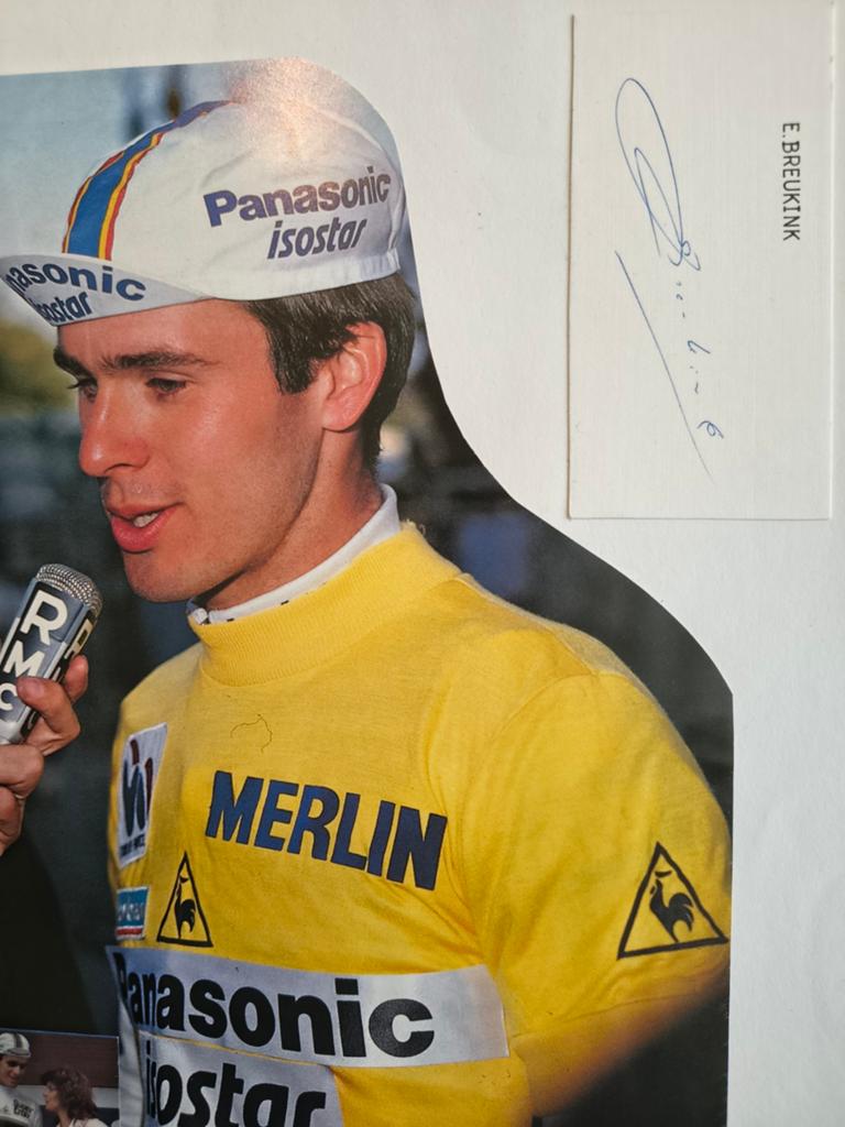 Gesigneerde foto's oud wielrenners Gent - Wevelgem 1987, Ophalen of Verzenden, Overige typen