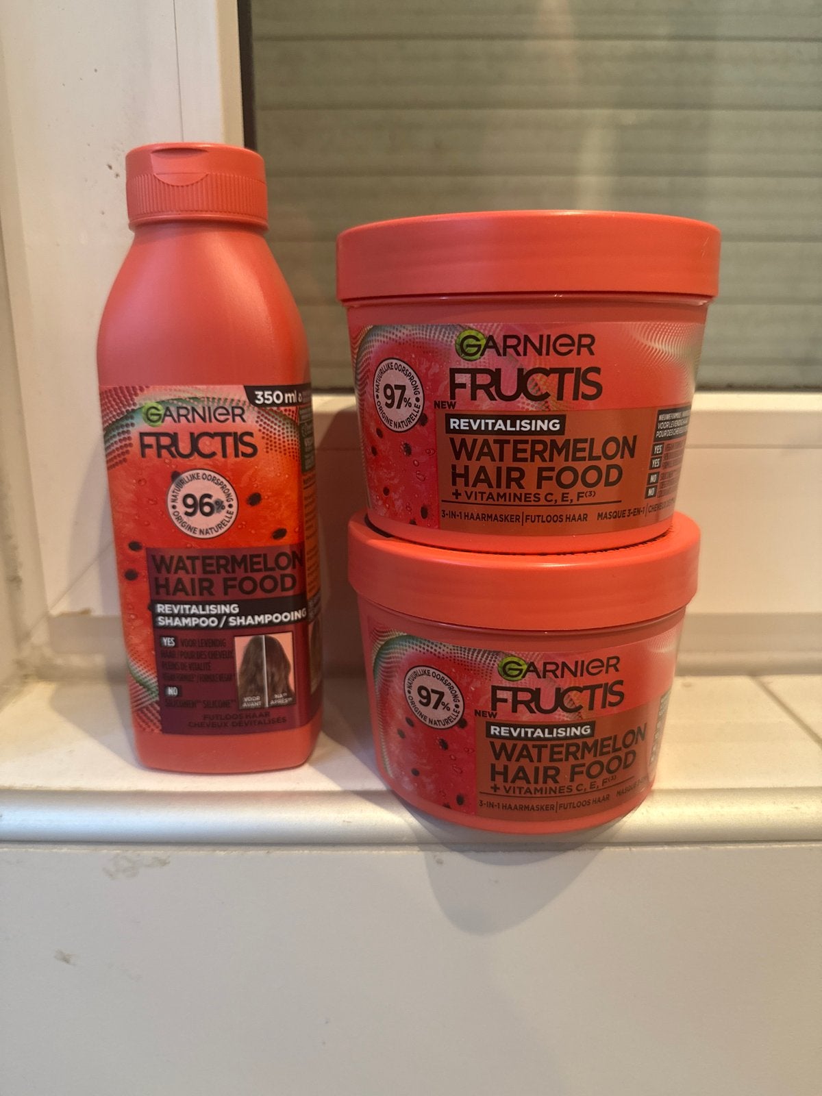 Garnier Fructis Watermelon Hair Food Set (Shampoo & Maskers), Sieraden, Tassen en Uiterlijk, Uiterlijk | Haarverzorging, Ophalen of Verzenden