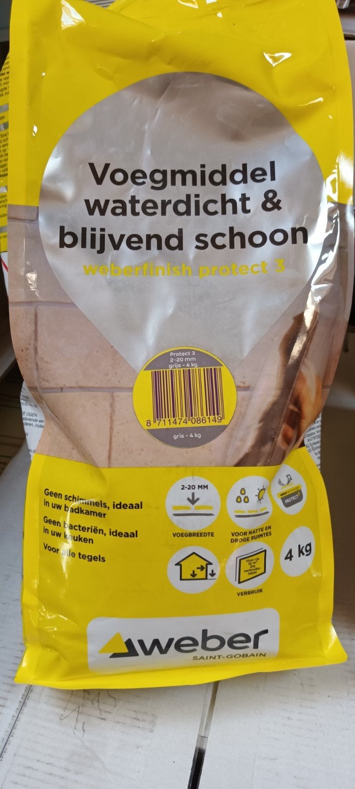 Weber voegmiddel 4 kg blijvend schoon 6.00euro, Ophalen of Verzenden, Nieuw