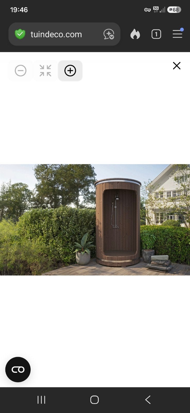 Buitendouche Thermowood bouwpakket, Ophalen, Nieuw