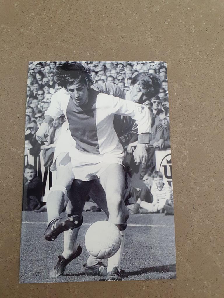 Johan Cruijff Ajax, Verzamelen, Ophalen of Verzenden, Zo goed als nieuw, Ajax, Poster, Plaatje of Sticker