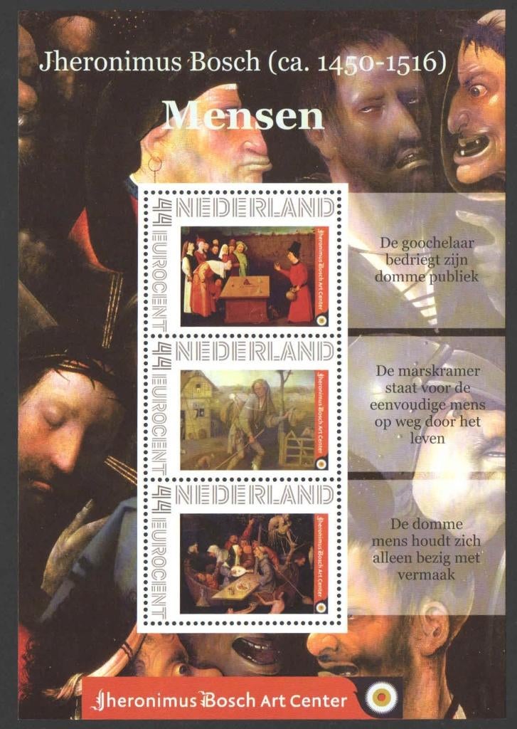 Postzegels Jheronimus Bosch: Mensen, Ophalen of Verzenden, Na 1940, Postfris
