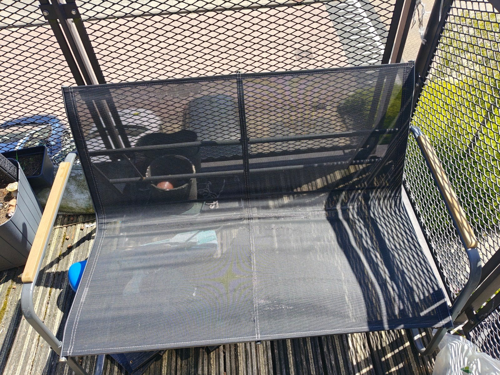 Tuinbank 2 zits, Ophalen, Zo goed als nieuw, Aluminium