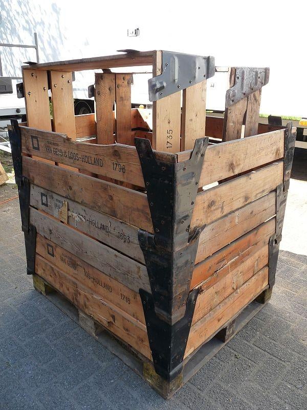 hout krat stapel krat brandhout kist opslag krat pallet rand, Doe-het-zelf en Verbouw, Kratten en Dozen, Gebruikt, Krat, 100 cm of meer