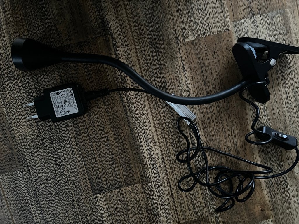 Klem lamp, Bureaulamp, Ophalen of Verzenden, Zo goed als nieuw, Zwart
