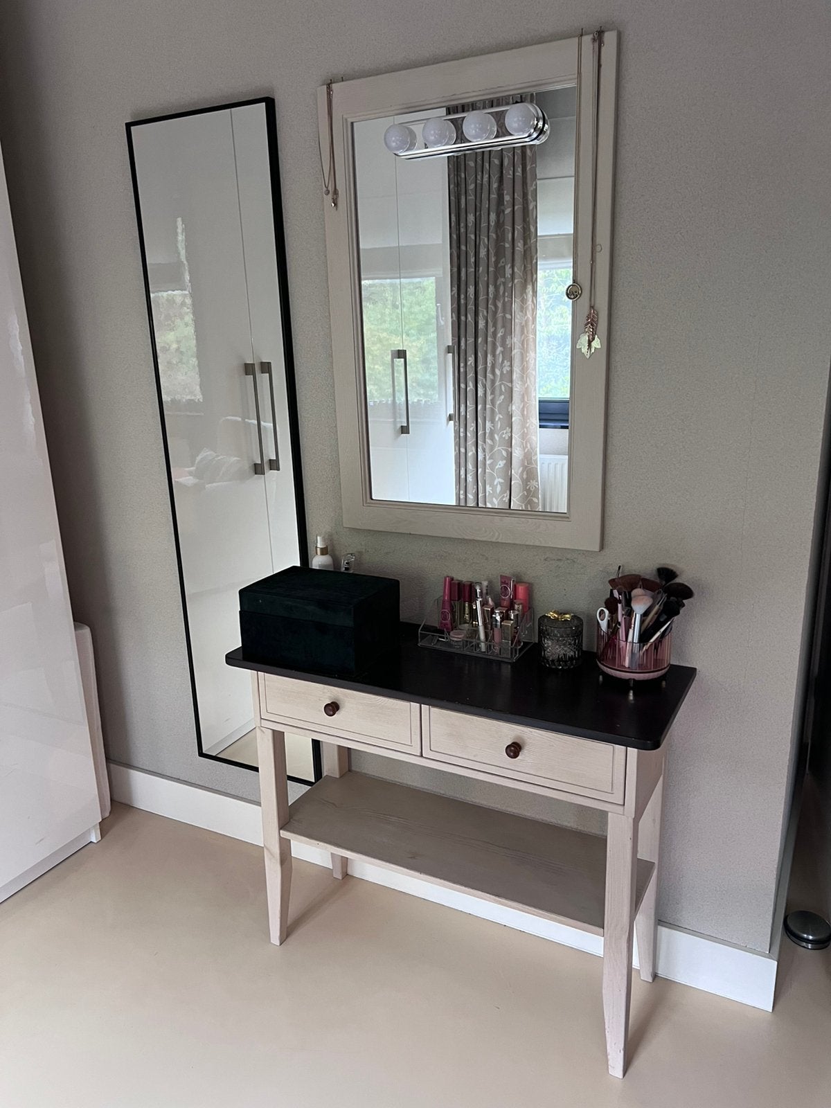 Sidetable met spiegel, Ophalen, Gebruikt, 50 tot 100 cm, Minder dan 100 cm