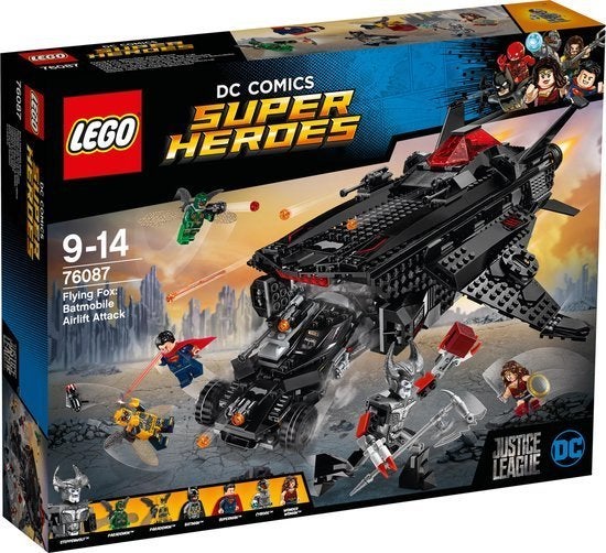 Flying Fox: Batmobile luchtbrugaanval 76087, Inclusief accessoires, Overige thema's, Lego, Nieuw