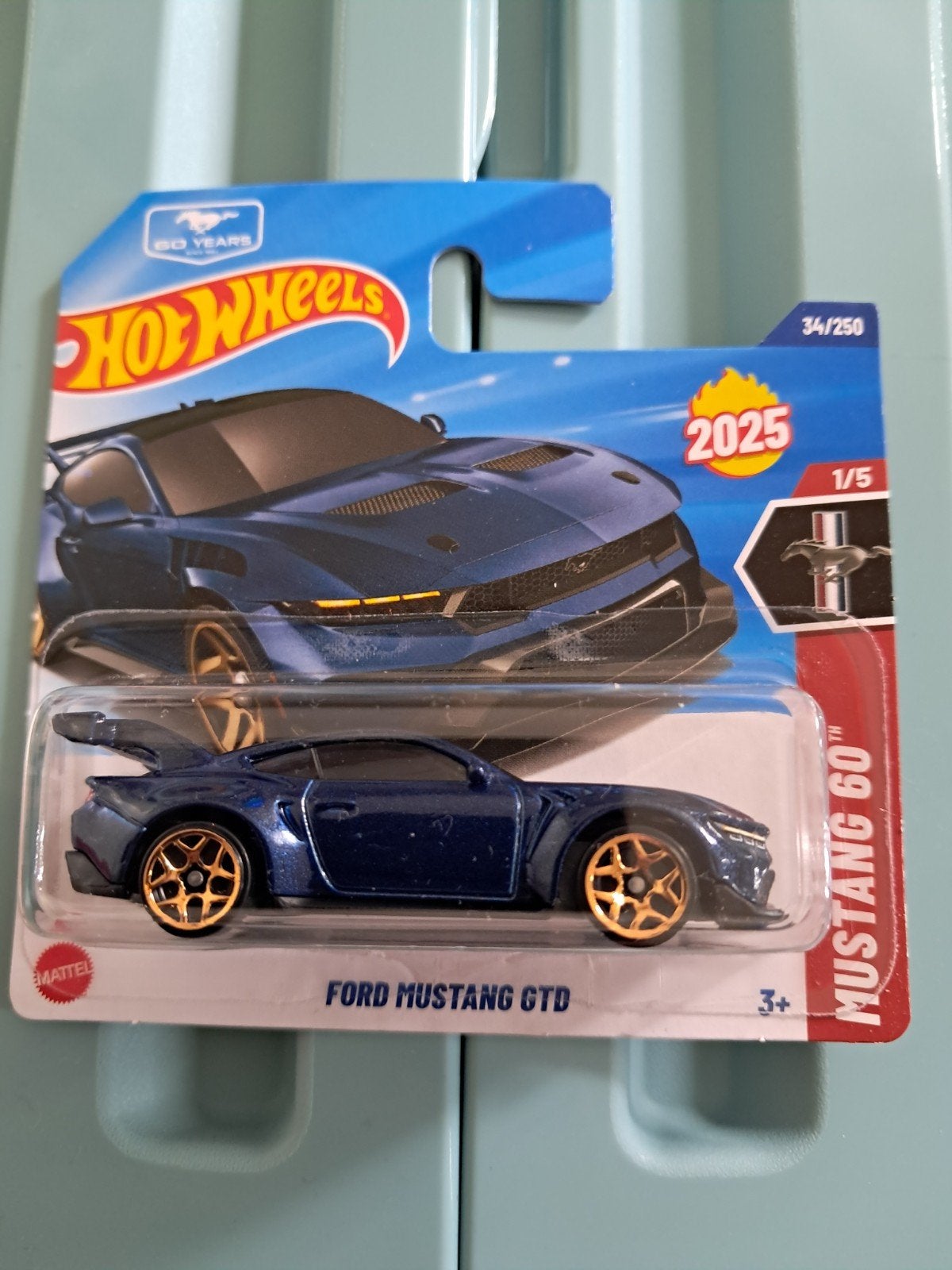 Hot Wheels Ford Mustang GTD blauw nieuw in verpakking, Ophalen of Verzenden, Nieuw, Auto