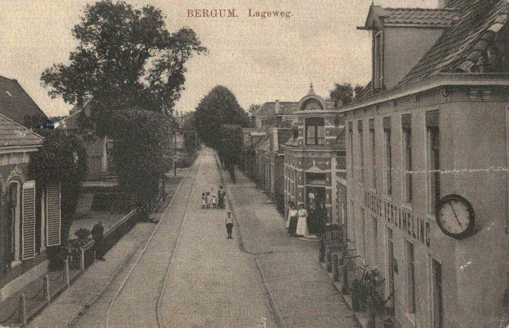 1911 BERGUM Lageweg, Ophalen of Verzenden, Voor 1920, Gelopen, Friesland