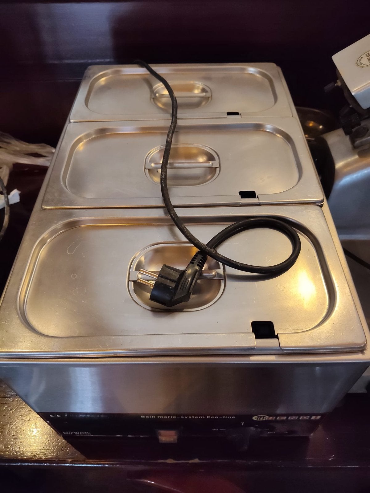 Hendi Bain Marie-systeem Eco-line met 3 GN-bakken, Ophalen, Gebruikt